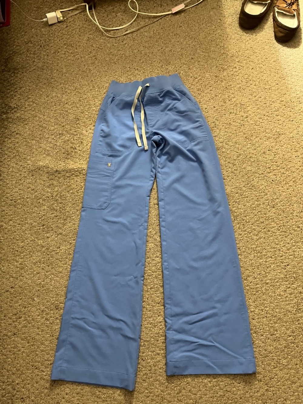 figs Isabella high rise wide leg scrub pants